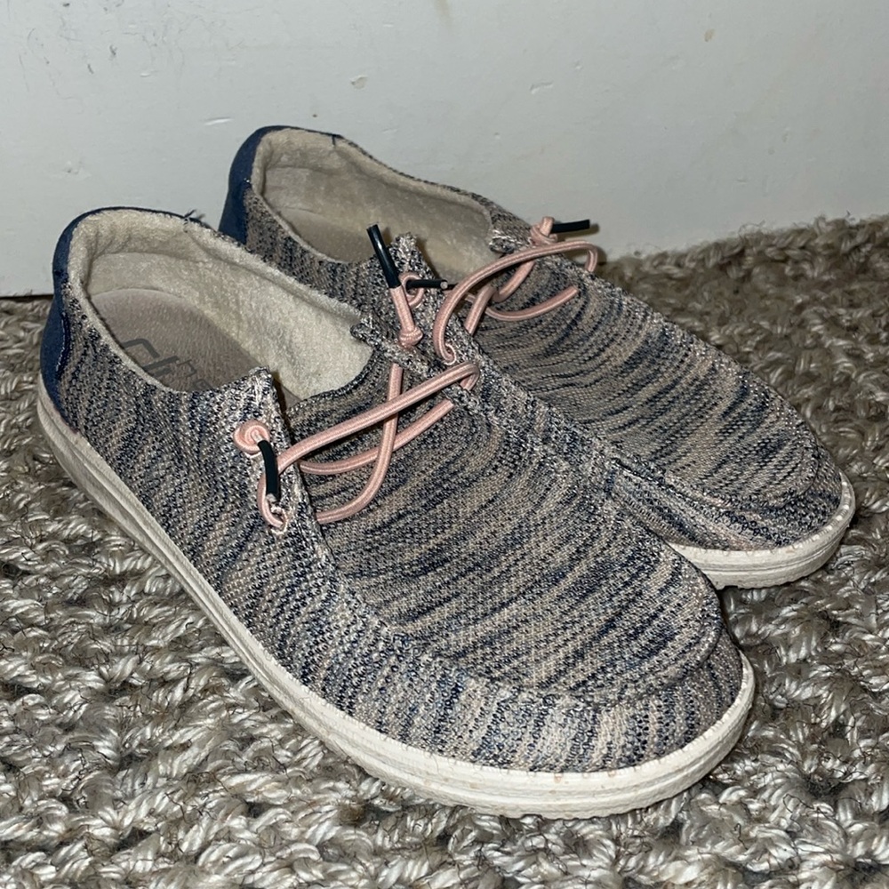 Hey Dude Wendy Sox Slip on shoes in light pink